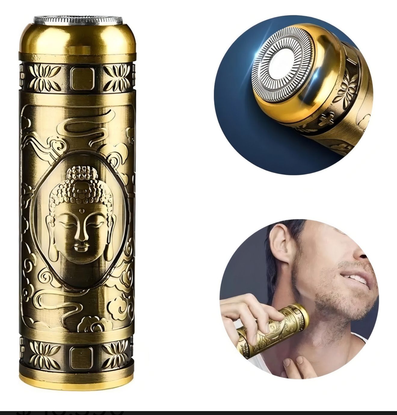 Máquina afeitadora Razor Hw-t8 dorada 11